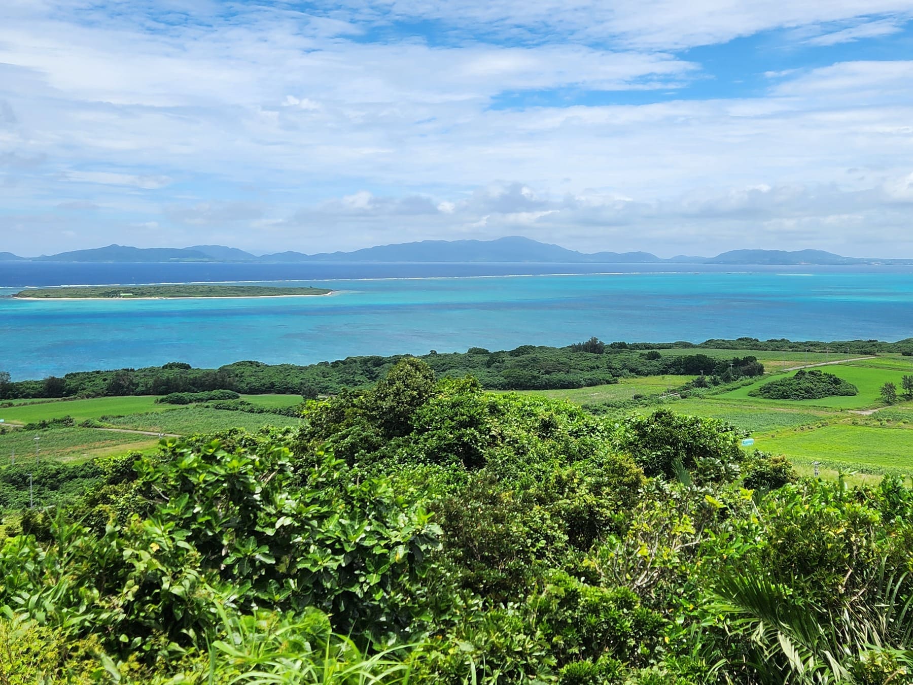 頂上からはコバルトブルーの海