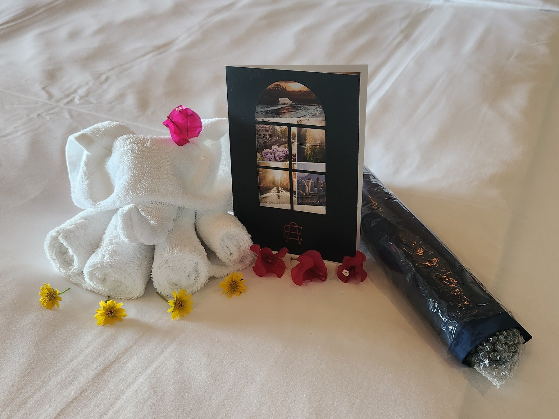 ベッドの上のギフト